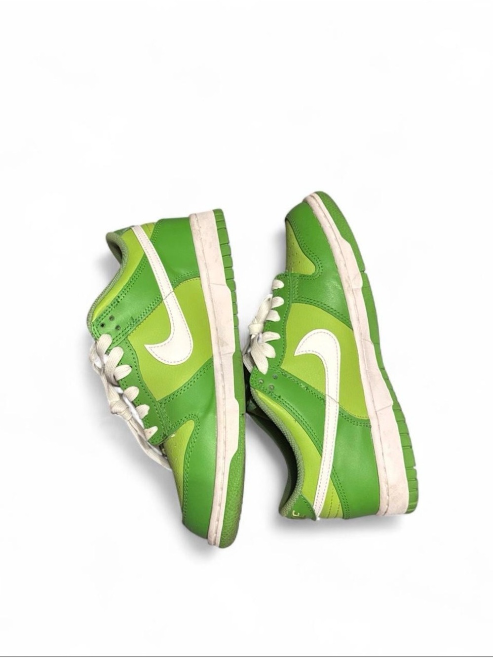 Nike Kids Green and White Low-Top Sneakers